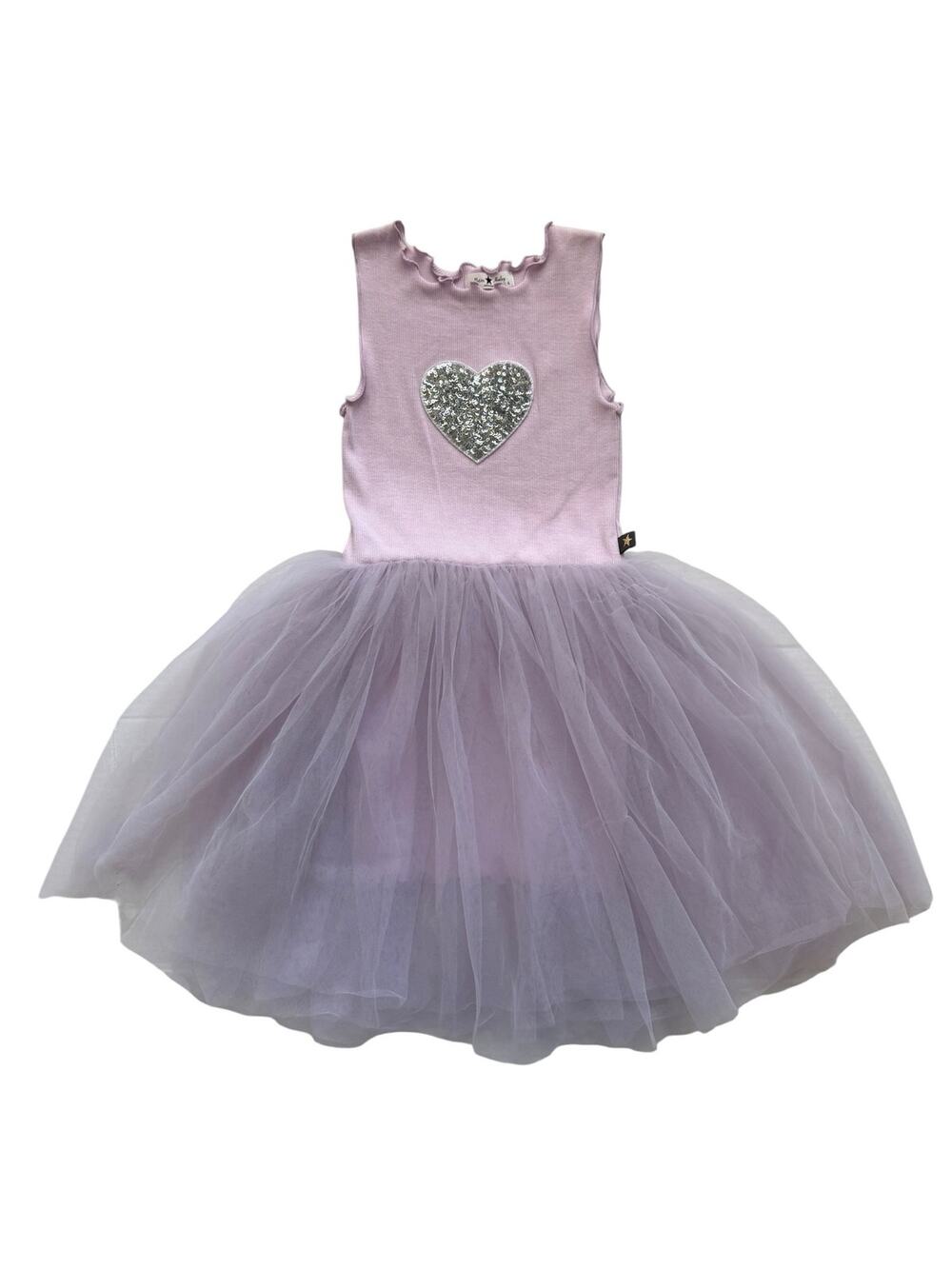 Petite Hailey Lilac Heart Tulle Tutu Dress Size 6